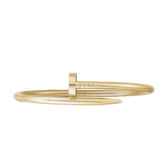 Nail Cuff Bangle Bracelet in Gold - Picture 9 of 9